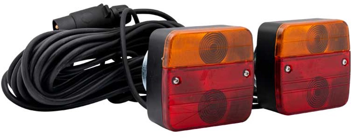 Verlichtingsset 7-polig 7,5 m kabel met magneet - TRAILERGEAR