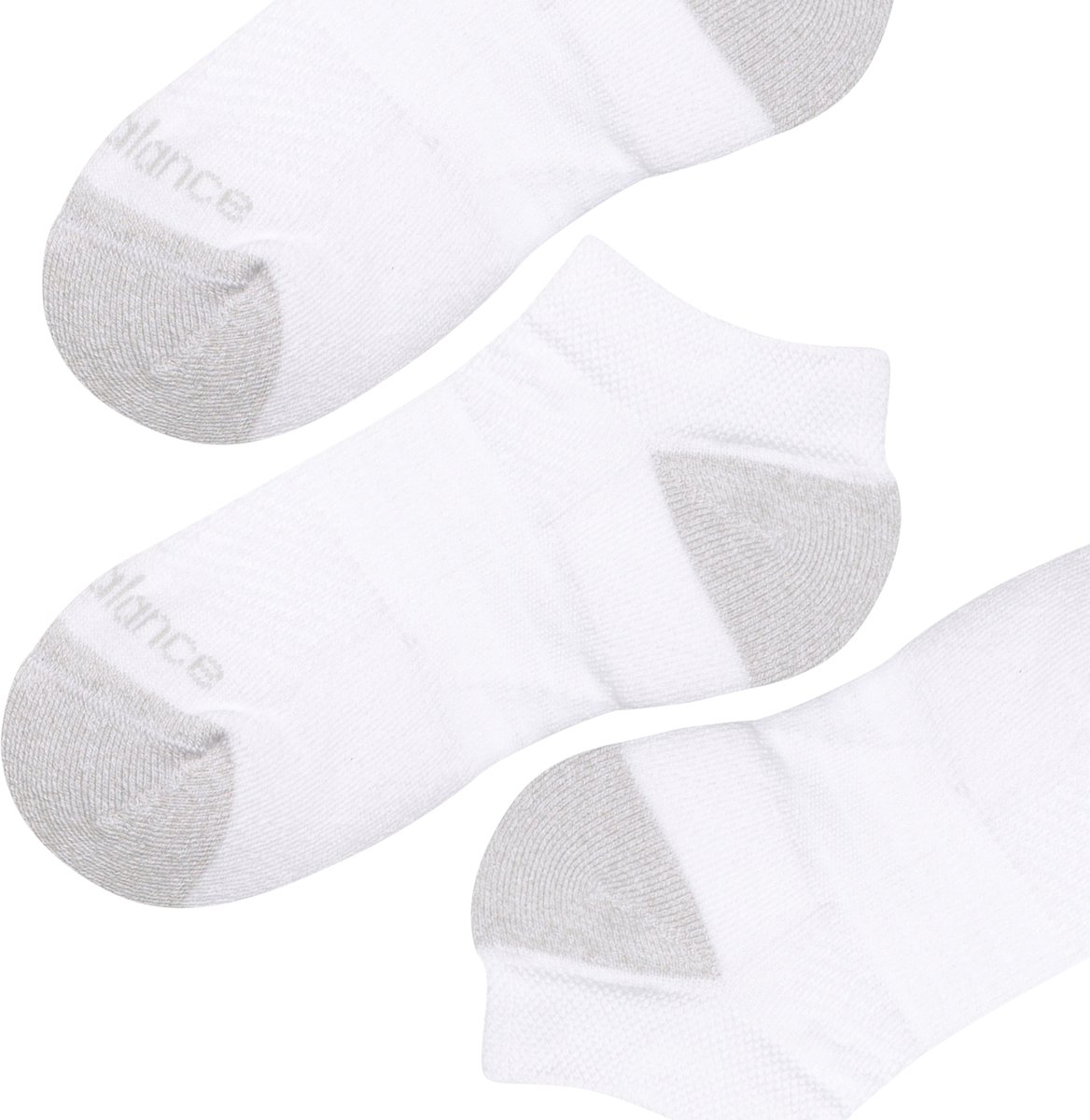 New Balance Youth Active No Show Socks 3 Pack Unisex Sportsokken - WHITE — cadeau in Cadeau-ideeën - foto 3