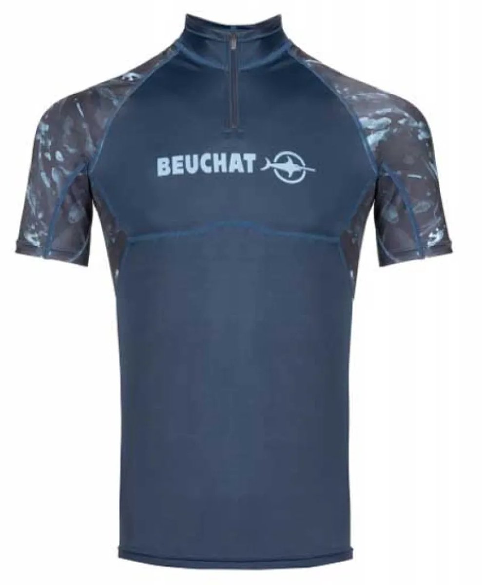 Beuchat Atoll Korte Mouw Rash Guard Blauw XL Man