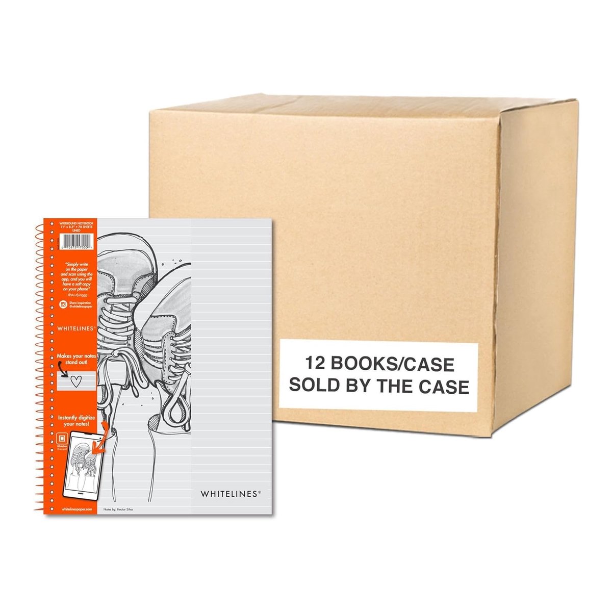 Notitieboeken 12 Pack - Schrijfblokken Agenda's - Notities Maken Digitaal - Grijze Papier Technologie - A4 70 Vel - Wit Lijn