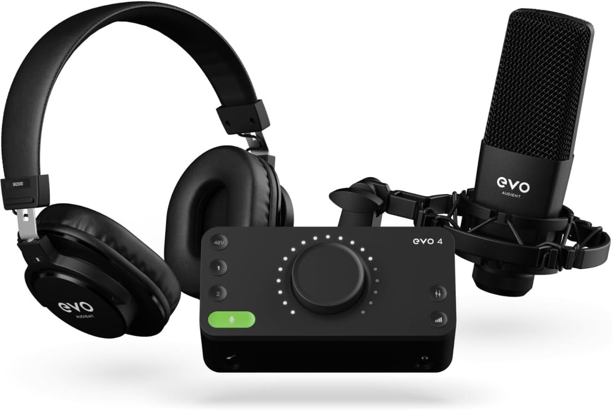 Opname Bundel - Studio Set - Muziek Maken - Automatische Gain Instelling - 2 In 2 Uit - Zwart