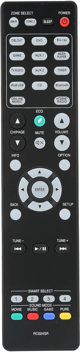Afstandsbediening - Universele Bediening - Home Cinema - Ergonomisch Ontwerp - 10 Meter Bereik - Zwart