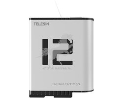 Telesin Stamina High Performance batterij GoPro 9/10/11/12 - 1750 mAh - Koudbestendig tot -20°C - Geen Foutmeldingen - Li-ion
