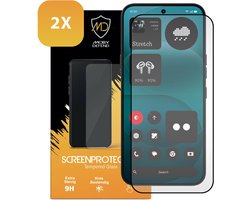 2-Pack MobyDefend Screenprotectors – Geschikt voor Nothing Phone (4a) Pro – Screensavers Met Zwarte Randen – Gehard Glas