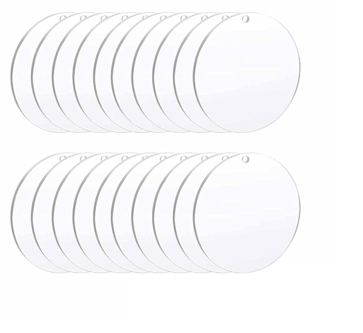 Acrylschijven Rond - Transparante Platen - Decoratie Maken - Beschermfolie - 5 cm Doorsnede - Helder
