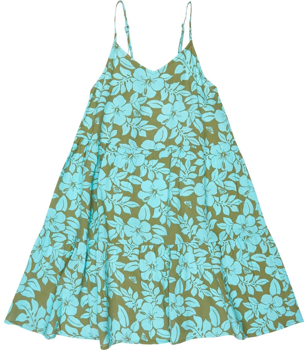 Roxy Sunlit Dreams Mouwloze Jurk 12 Years Meisje Groen