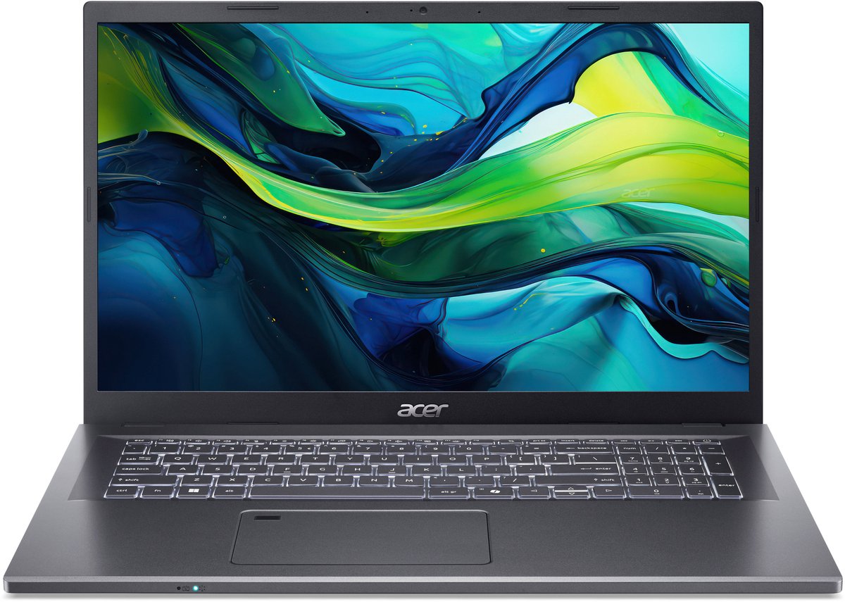 Acer Aspire 17 A17-51M-71S7 Intel Core 7 150U Laptop 43,9 cm (17.3") Full HD 16 GB LPDDR5-SDRAM 512 GB SSD Wi-Fi 6E (802.11ax) Windows 11 Home US International Grijs