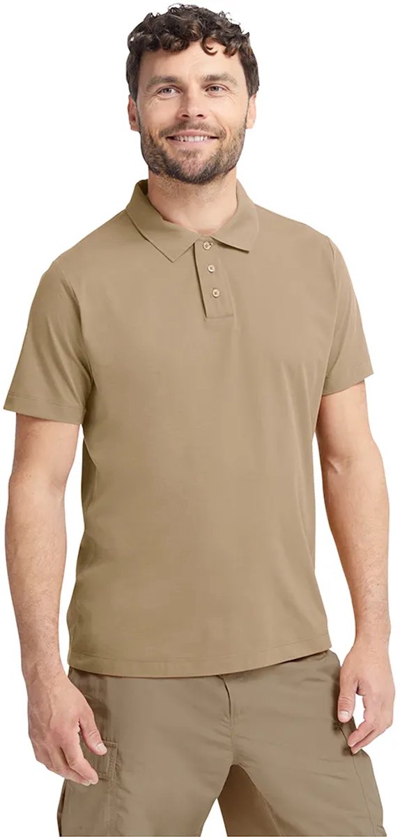 Jack Wolfskin Travel Korte Mouw Poloshirt XL Man Hazel Wood