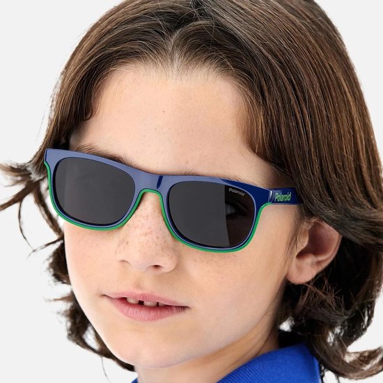 Kinder Zonnebril - Beschermende Bril - Buiten Activiteiten - Gepolariseerde Glazen - 47mm - Blauw Groen van Kinder — afbeelding 2