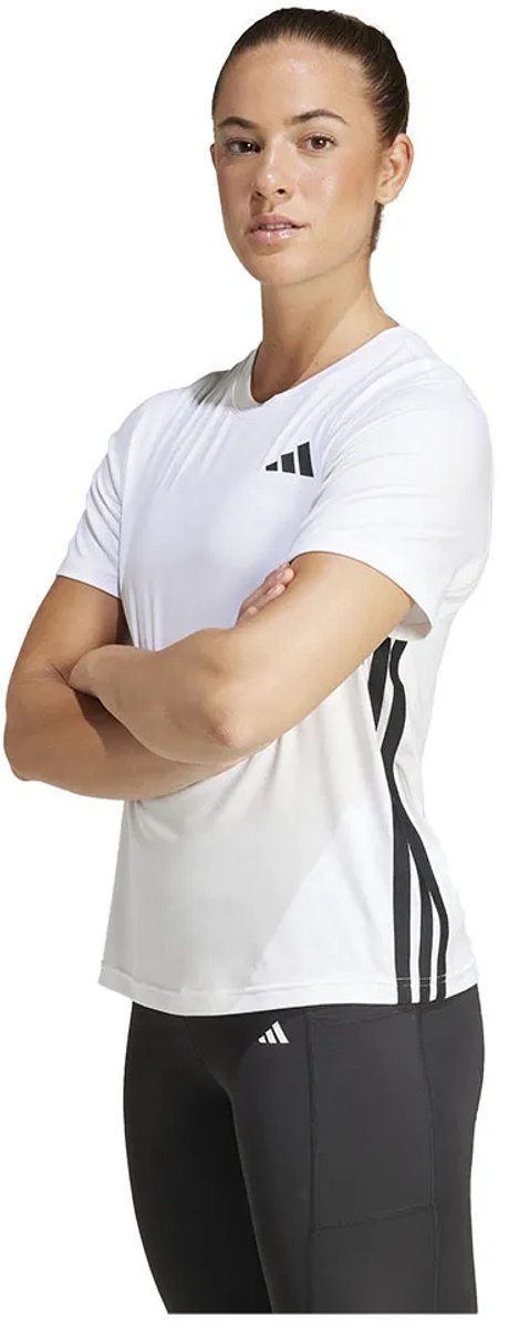 Adidas Train Essentials 3 Stripes Workout T-shirt Met Korte Mouwen Vrouw Zwart