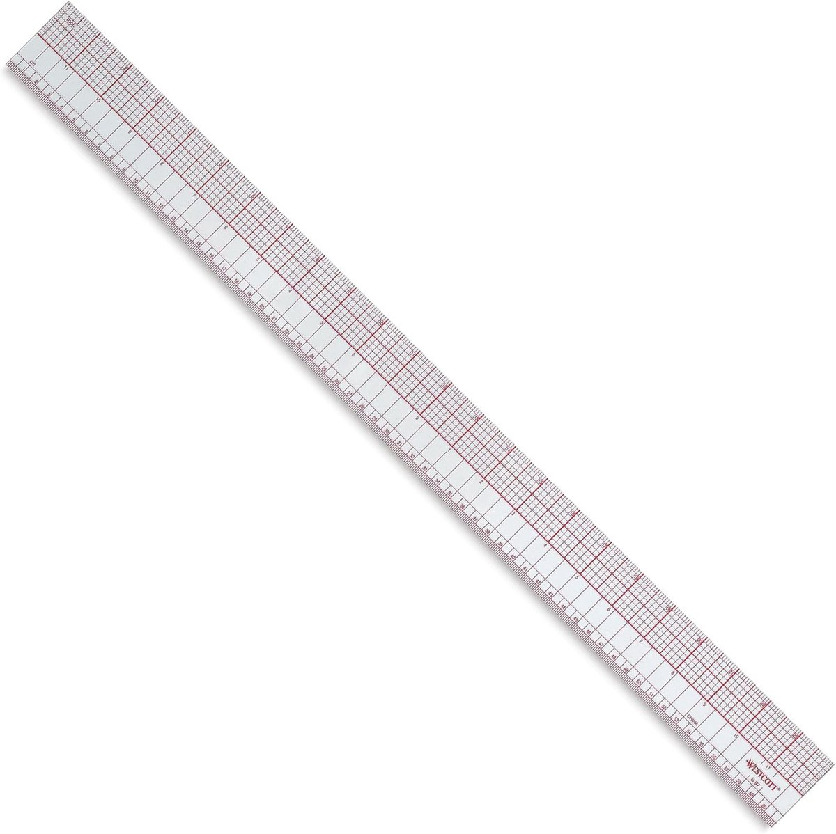 Grote Liniaal - Meetlat Bureau - Tekenen Meten - Engelse Metrische Schaal - 60 Centimeter - Doorzichtig