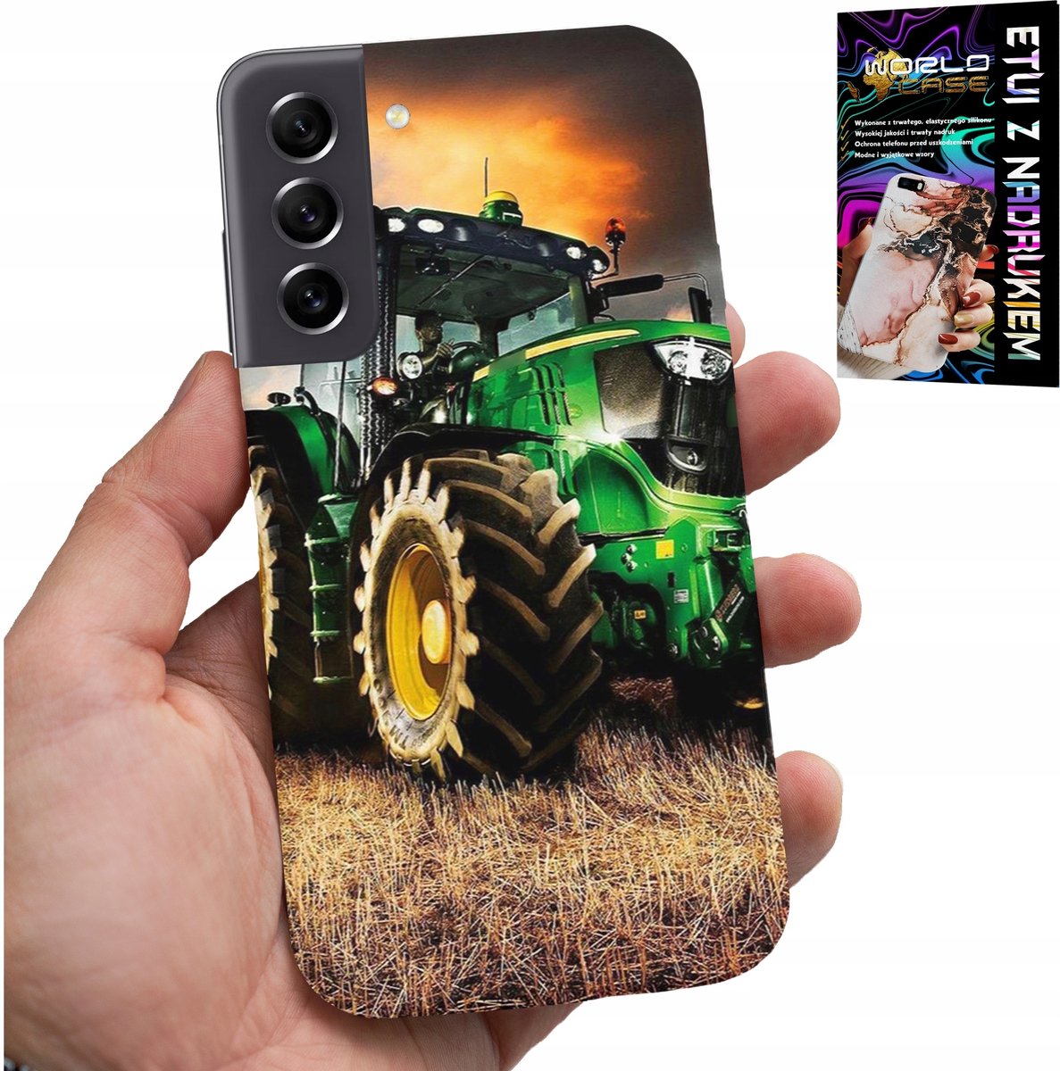 HOESJE VOOR SAMSUNG GALAXY S21 - TRACTOR FARM TRACTOR + GLAS