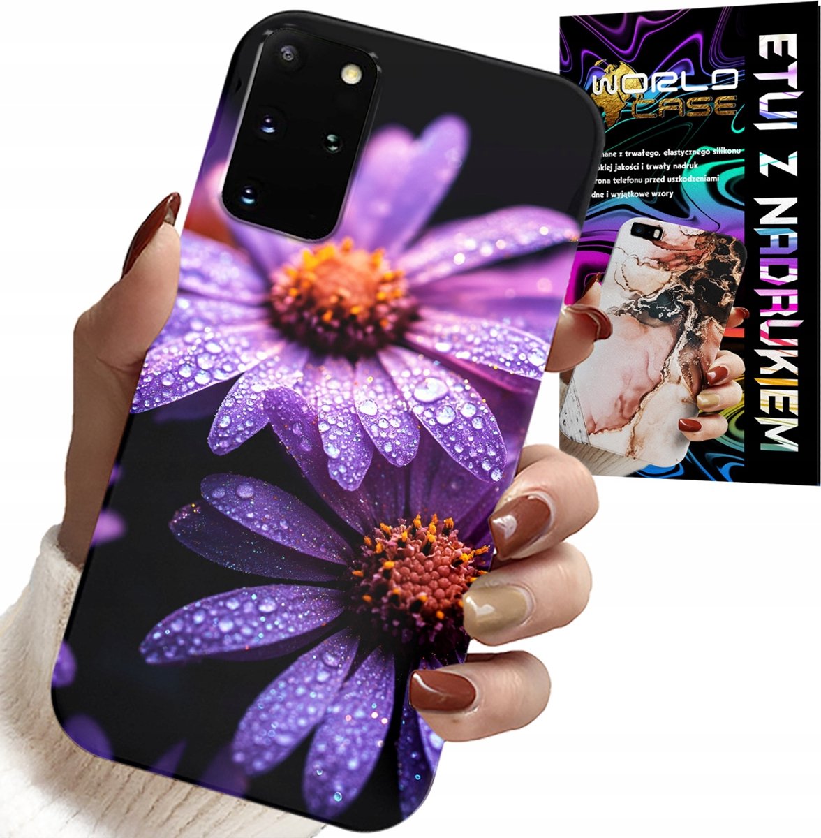 HOESJE VOOR SAMSUNG GALAXY S20 PLUS - ROZE COVER MET MADELIEFJES