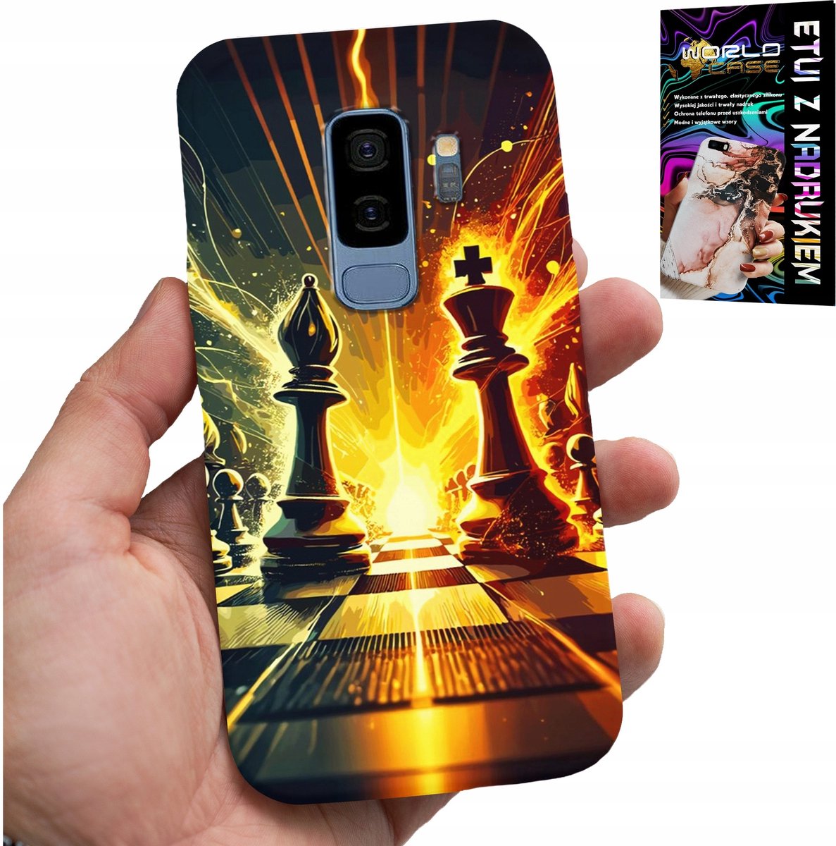 HOESJE VOOR SAMSUNG GALAXY S9 PLUS - SCHAAKBORD, VOOR SCHAATPIONNEN