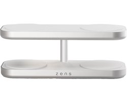 Zens Quattro Wireless Charger Pro 4 - Draadloos oplaadstation - Geschikt voor Qi2 en geschikt voor MagSafe - Wit