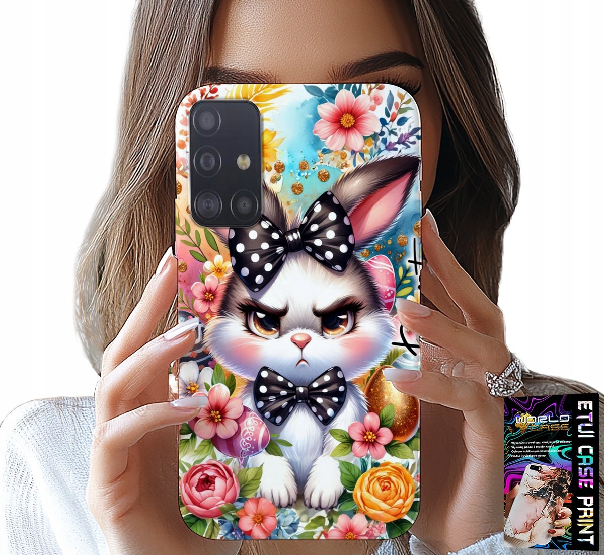 HOESJE VOOR SAMSUNG GALAXY M31S - PAASHAAS, HAAS, EIEREN + GLAS