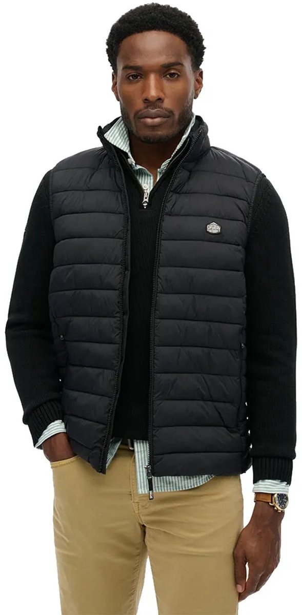 Superdry Gewatteerde Fuji Lite bodywarmer Heren Gilets Zwart