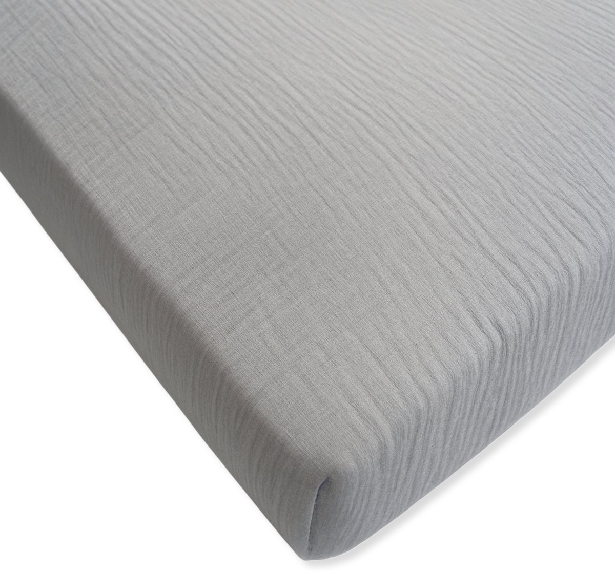 Dartomik - Muslin Kinderbedlaken - 120x60cm - Grijs - Elastische Rand