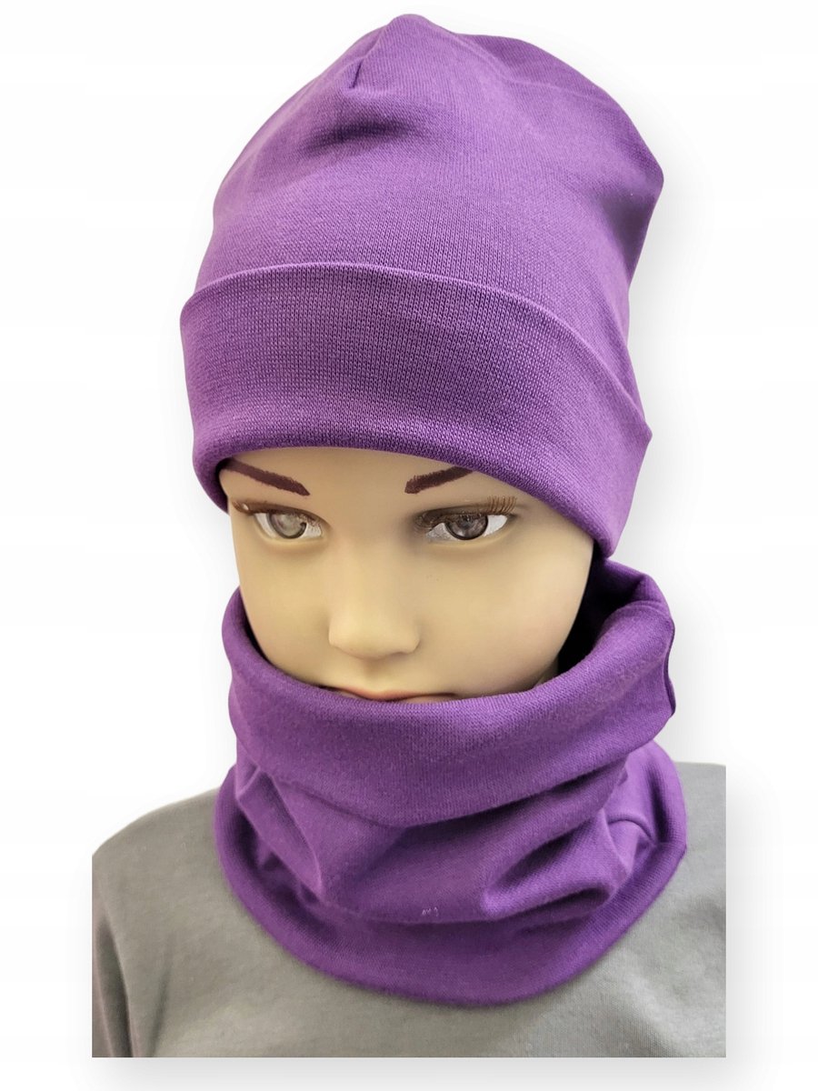 Dartomik - Babyset - Czapka en Sjaal - Violett - Maat 34/38
