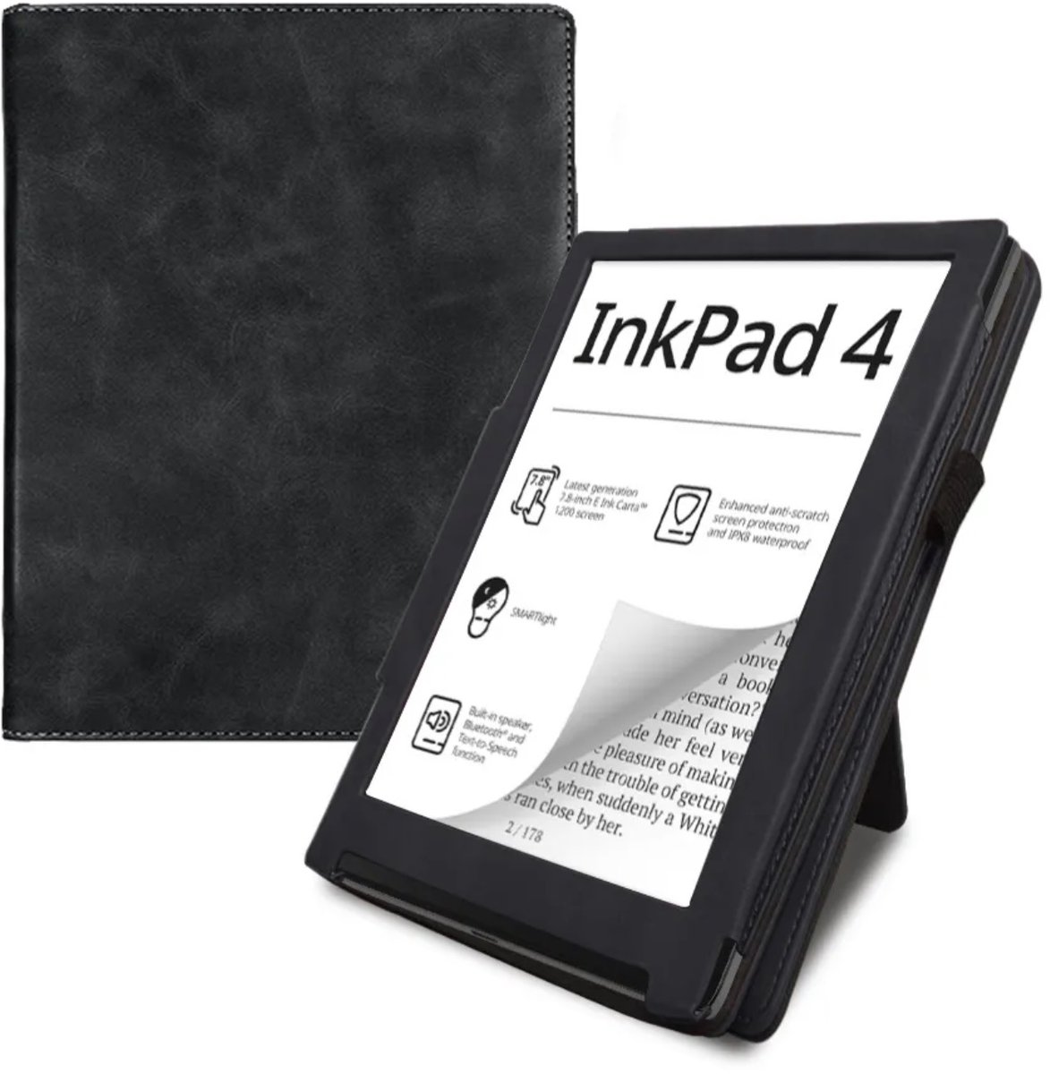 EtuiTab PocketBook InkPad 4 - Smart Cover - Zwart - Kunststof - 7,8"