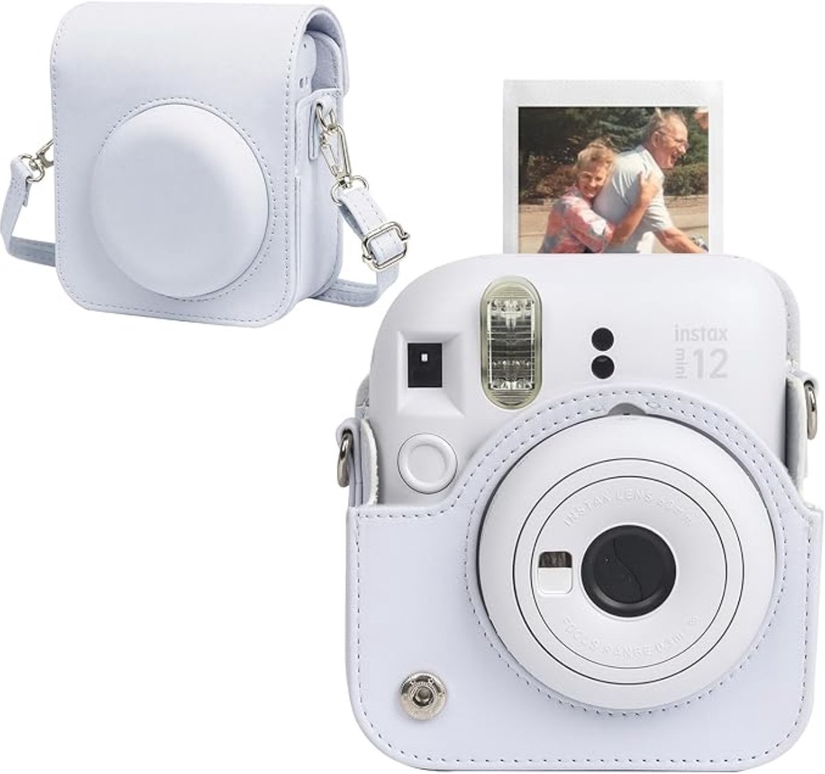 EtuiTab - Fujifilm Instax Mini 12 - Cameratas - Wit - Kunstleer