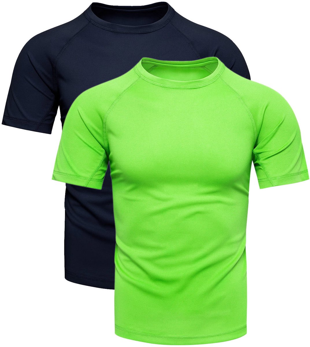 Recea - Sporttshirts - Granat + Seledyn - Gemaakt van Gerecycled Polyester - Raglanmouwen