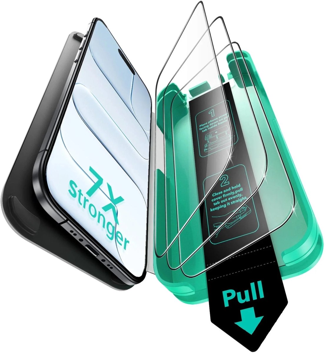 ESR UltraFit Armorite Screen Protector Geschikt voor iPhone Air - 9H Tempered Glass - Case Friendly - Installatieframe - Militair Getest Glas - Geen luchtbellen & stof - 3-Pack