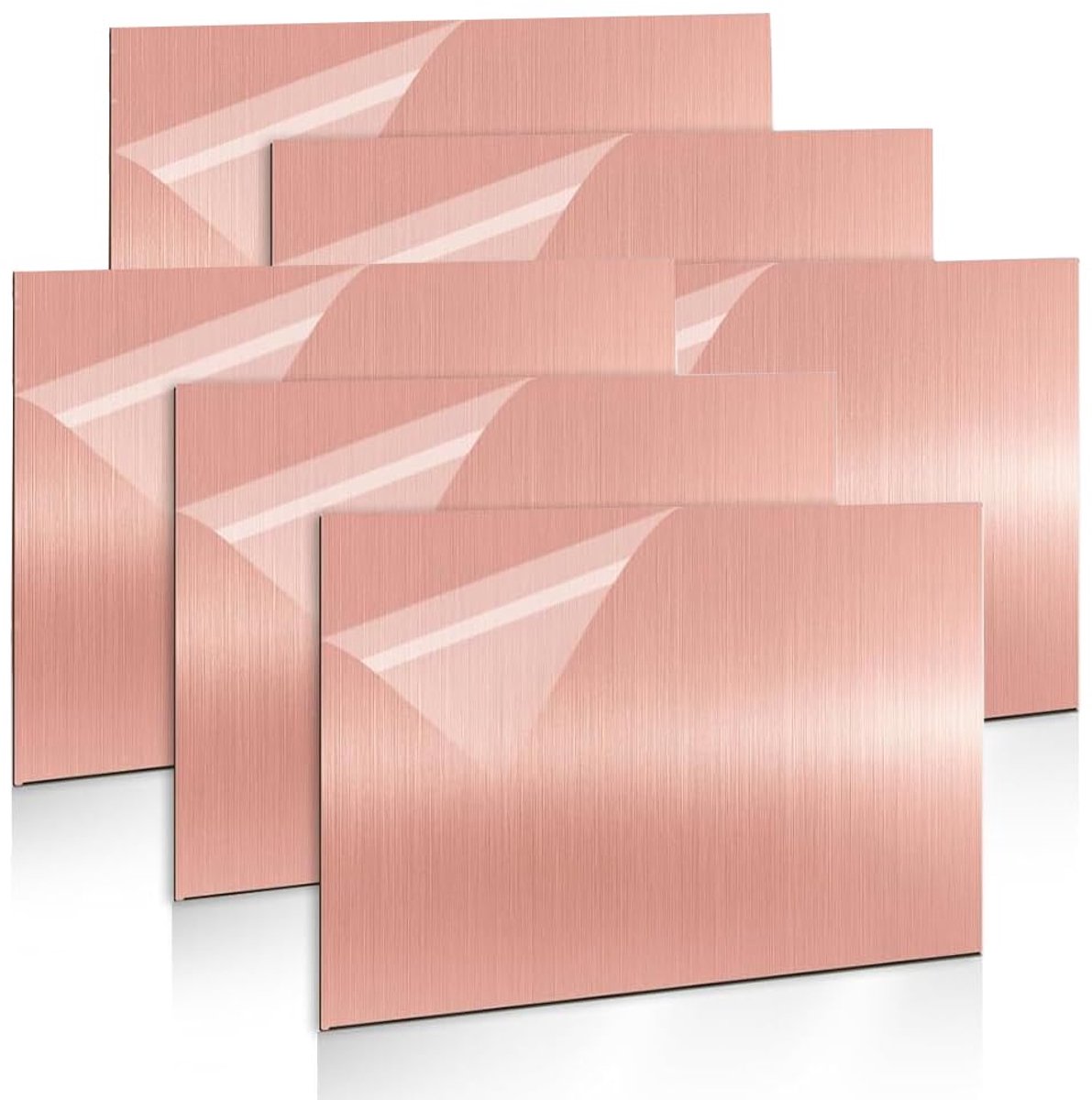 Kunststof Platen - Lasergraveerplaten Blanco - Doe-het-zelf Projecten - Tweelaags Materiaal - 30 x 20 cm - Roségoud 6 Stuks