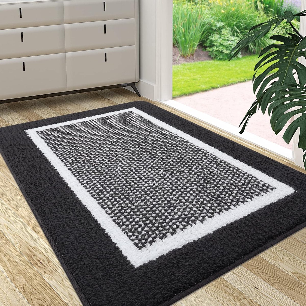 Binnendeurmat - Vloermat Entree - Vuil Vangen - Laag Profiel - 147 x 50 cm - Donkergrijs