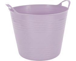 Excellent houseware Flexibele kuip / emmer - lila paars - 27 liter - kunststof - 42 x 35 cm