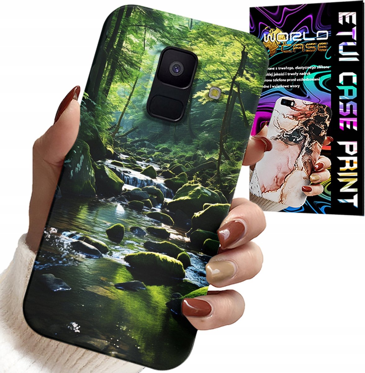 HOESJE VOOR SAMSUNG A6 2018 - NATUURLIJKE UITZICHTEN OP BOS, RIVIER EN BEK