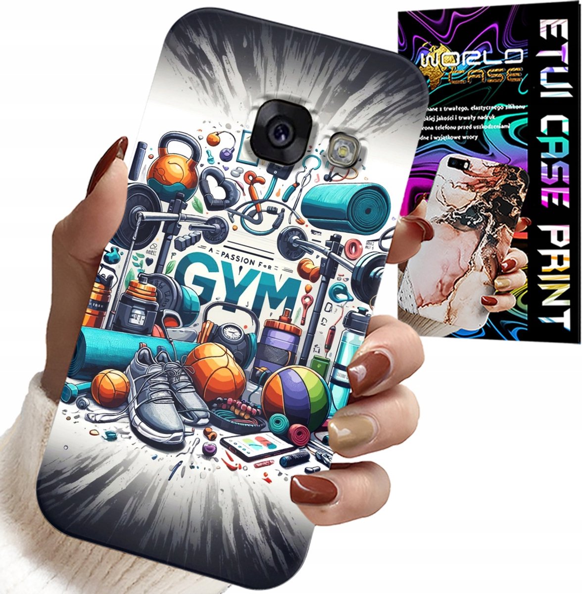 HOESJE VOOR SAMSUNG A5 2017 - SPORTHOESJE VOOR DE GYM + GLAS