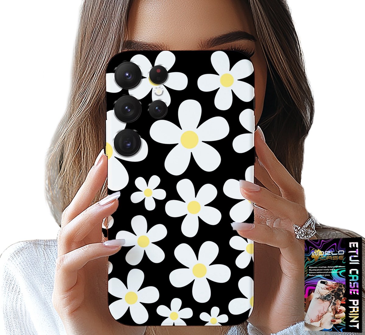HOESJE VOOR SAMSUNG GALAXY S25 ULTRA - DAISY, DAISIES, FLOWERS, BACK