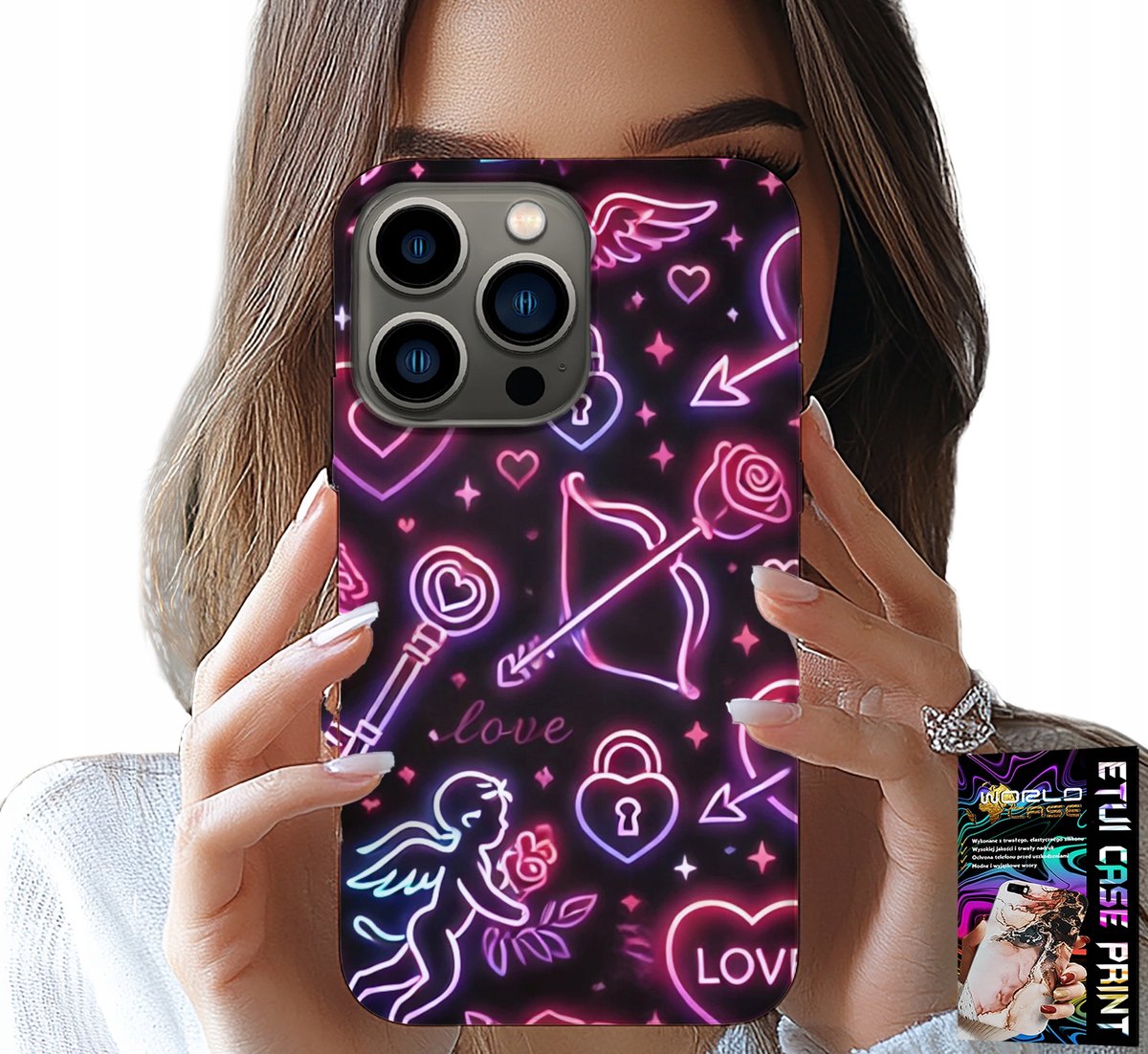 HOESJE VOOR IPHONE 16 PRO MAX - VALENTIJNSDAGHOESJE, LOOT, CUPID, HARTJES