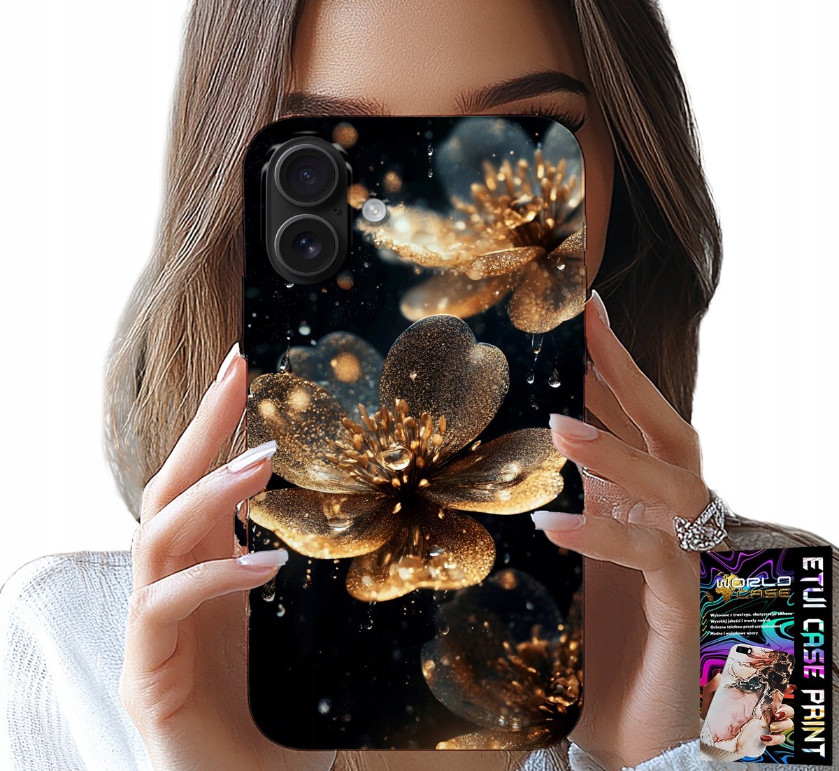 iPhone 16 Plus hoesje - Prachtige bloemenpatronen, achterkant, hoesje