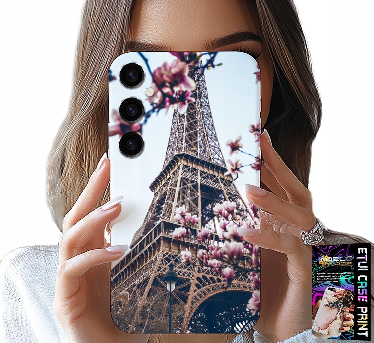 HOESJE VOOR SAMSUNG GALAXY A14 5G - PARIJS EIFFELTOREN MOOIE PLEKKEN ACHTERKANT