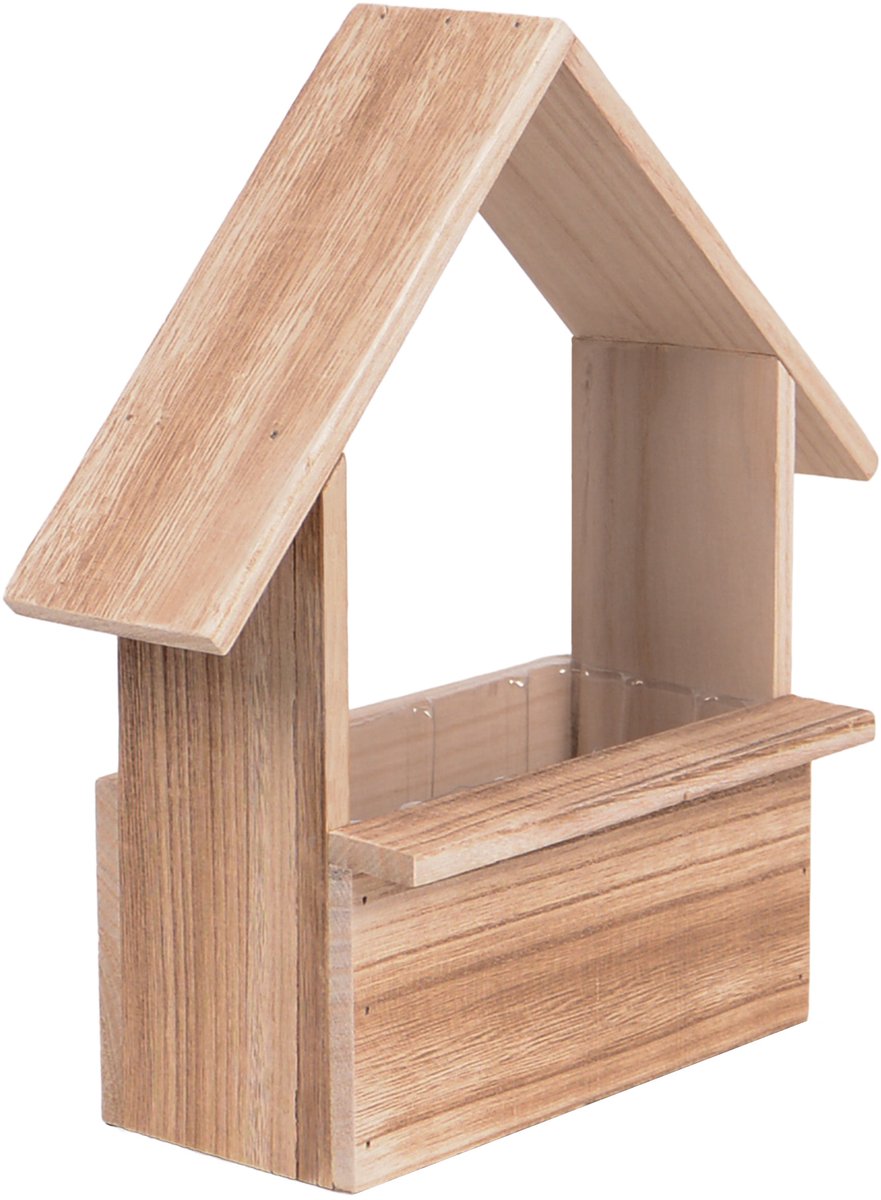 UNUS® Decoratiehuis van hout gevlamde look cadeau-idee vrienden - verpakking voor cadeaubon