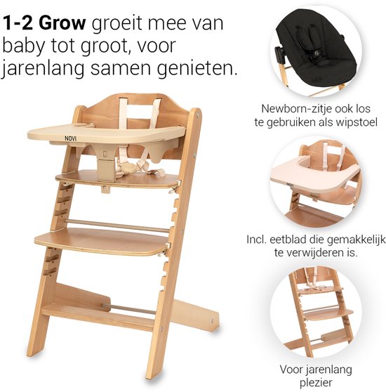 Novi Baby 1-2 Grow Kinderstoel - Verstelbaar - Inclusief Accessoires van Novi Baby® — afbeelding 2