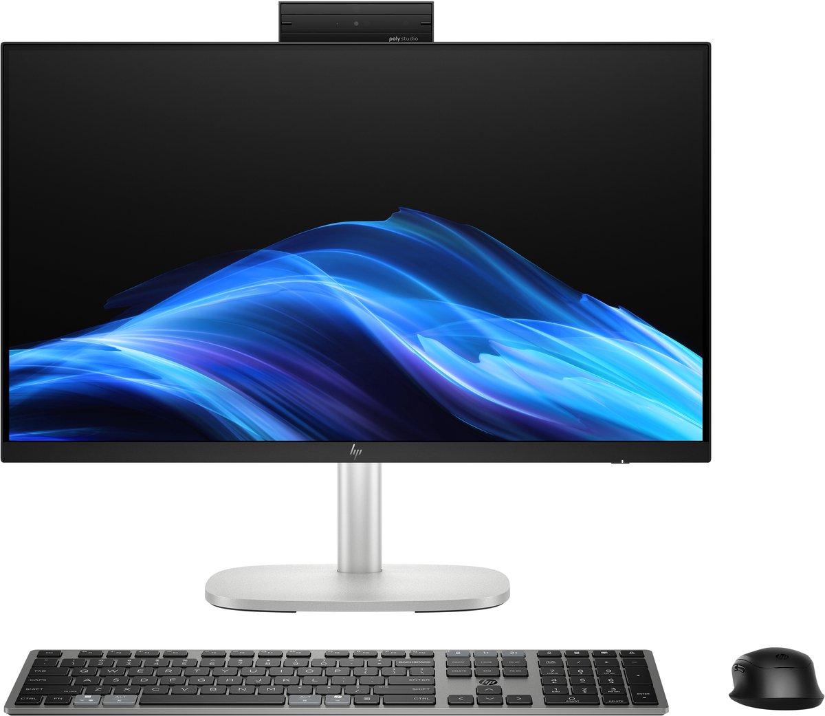 HP EliteStudio 8 G1i AI PC Wolf Pro Security Edition Intel Core Ultra 5 235 60,5 cm (23.8") 1920 x 1080 Pixels Alles-in-één-pc 16 GB DDR5-SDRAM 512 GB SSD Windows 11 Pro Wi-Fi 6E (802.11ax) Zilver