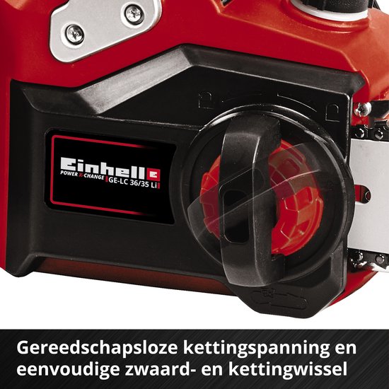 Einhell Accu Kettingzaag GP-LC 36/35 Li BL Solo - Power X-Change - 36 V/Li-Ion - Koolborstelloze motor - Zwaardlengte: 35 cm - Max. Zaaglengte: 33 cm - Excl. accu en lader van Einhell — afbeelding 3