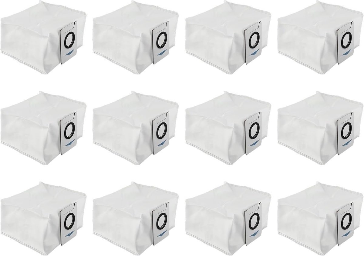 12 Stuks Stofzak Accessoires geschikt voor Ecovacs Deebot X1 Omni & X1 e Omni, T20 omni, T20e Omni Zuigstation - Stofzuigerzakken - Reserve Stofzuigerzakken Compatibel met Ecovacs Deebot - 3.2L Grote Capaciteit Stofzuigerzak.