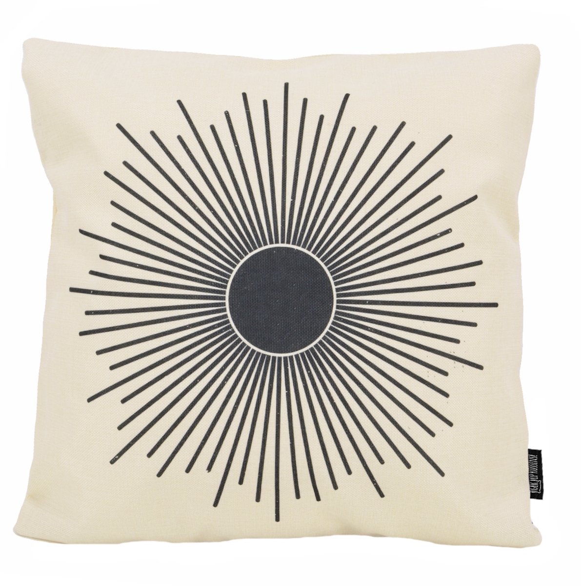 Gek op Kussens! Sierkussen Jari Sun | 45 x 45 cm | Katoen/Linnen zwart-beige