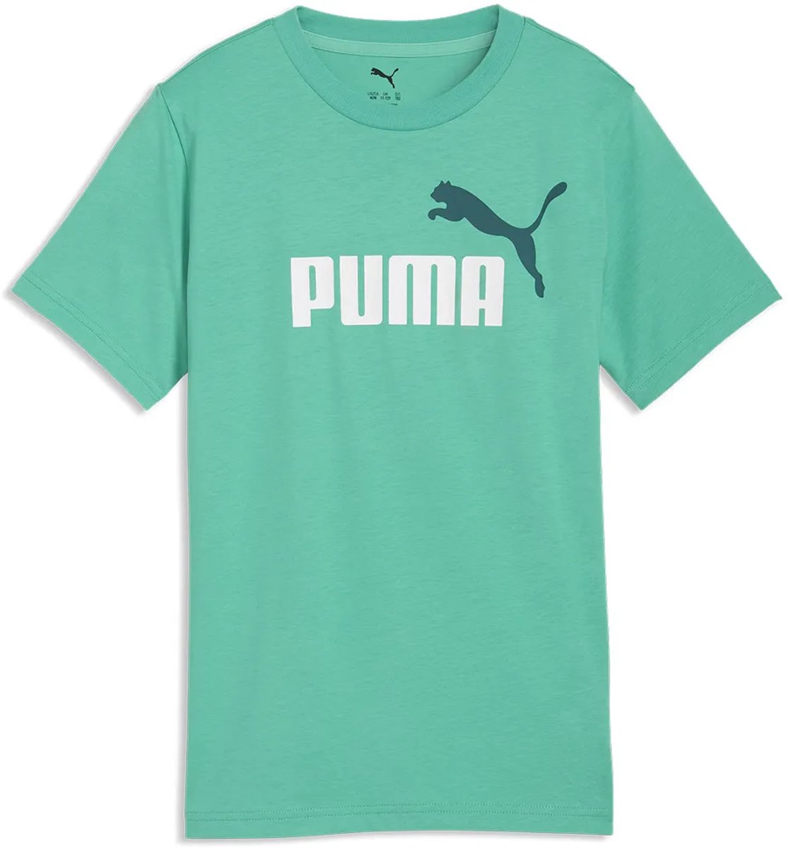 Puma Ess 2 Color No.1 Log T-shirt Met Korte Mouwen 5-6 Years Kinderen Groen