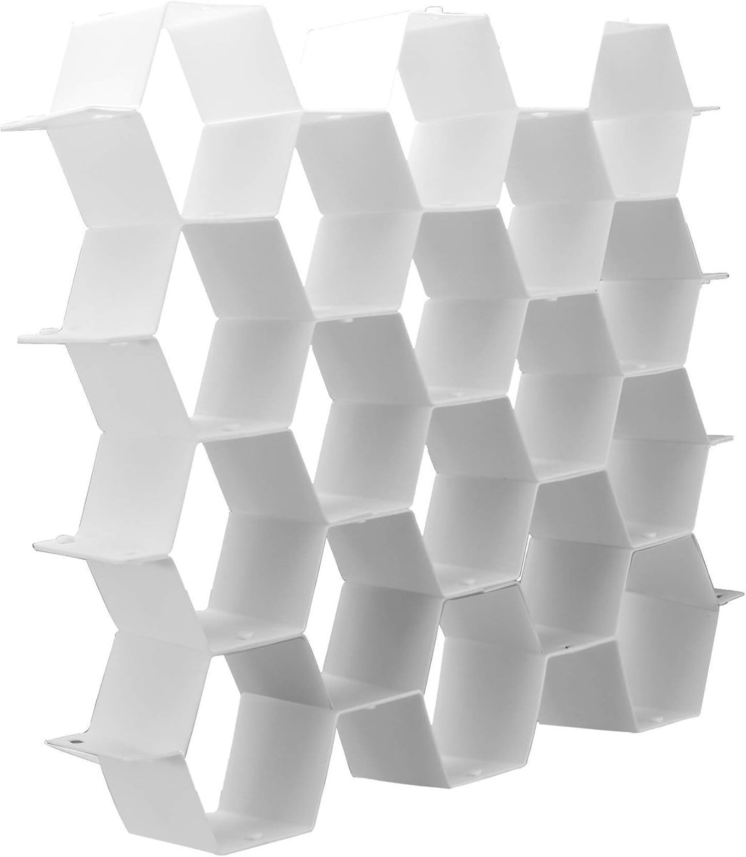 Lade Organizer - Honingraat Structuur - Kleding Opbergen - 32 Vakken - 36x32x6cm - Wit