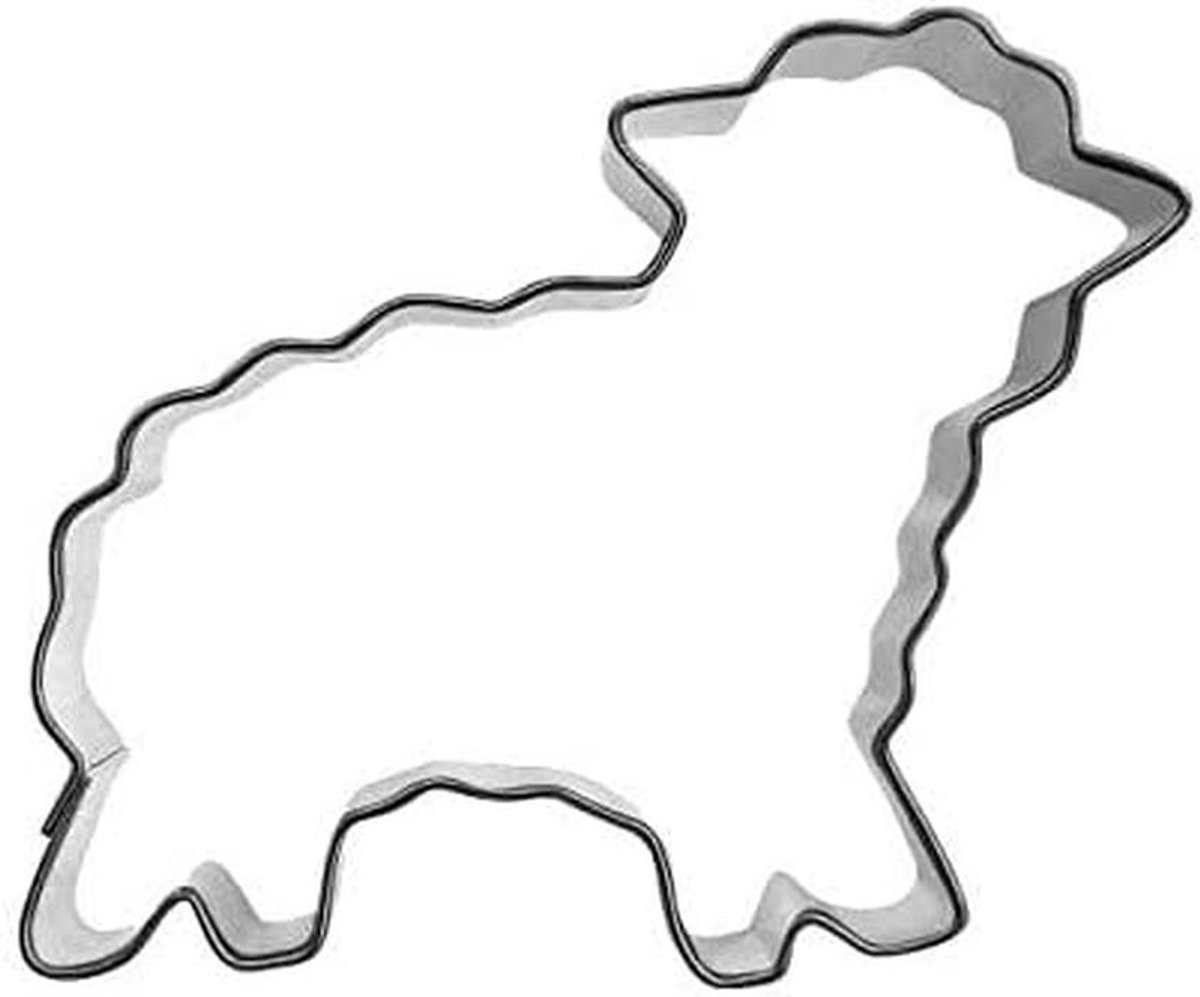 Schaap Uitsteekvorm - Koekjesvorm Dier - Bakken Thuis - Duurzaam Blik Materiaal - 7.5 cm - Wit