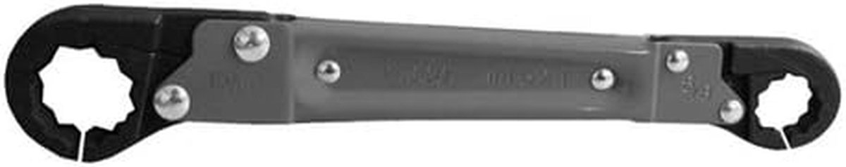 Dubbele Moersleutel - Kwik Tite Tool - Loodgieters Werk - Verstelbare Koppen - 9 Inch Lengte - Grijs