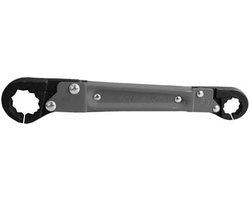 Dubbele Moersleutel - Kwik Tite Tool - Loodgieters Werk - Verstelbare Koppen - 9 Inch Lengte - Grijs