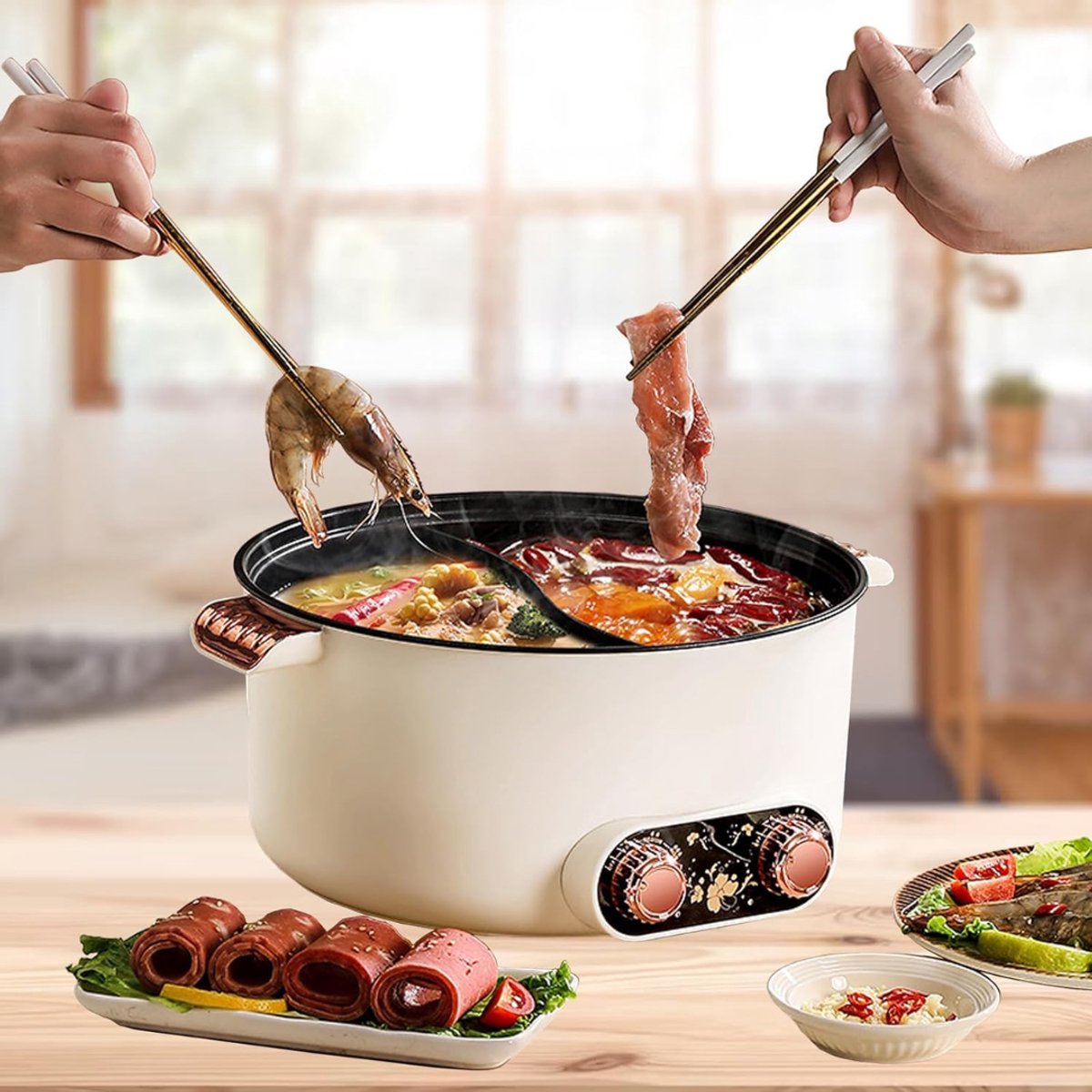 SVN® Hotpot Electrisch - Hotpot - Wit - 31cm x 18cm x 31cm