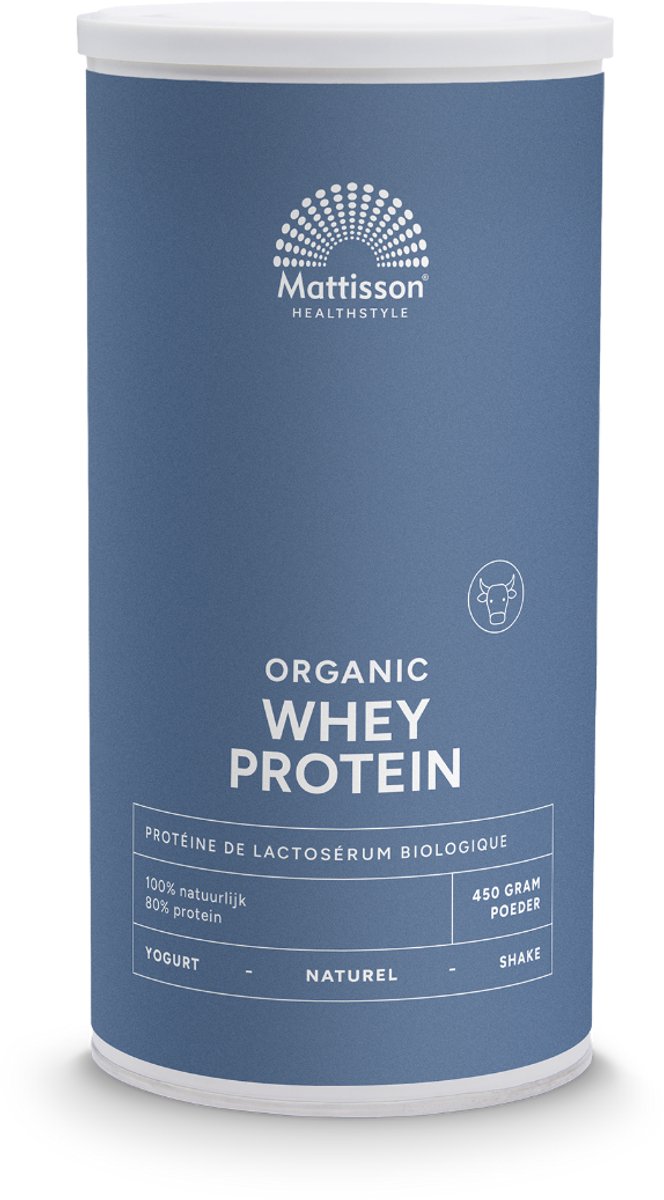 Mattisson - Biologische Wei Proteïne poeder 80% - Naturel - 450 g
