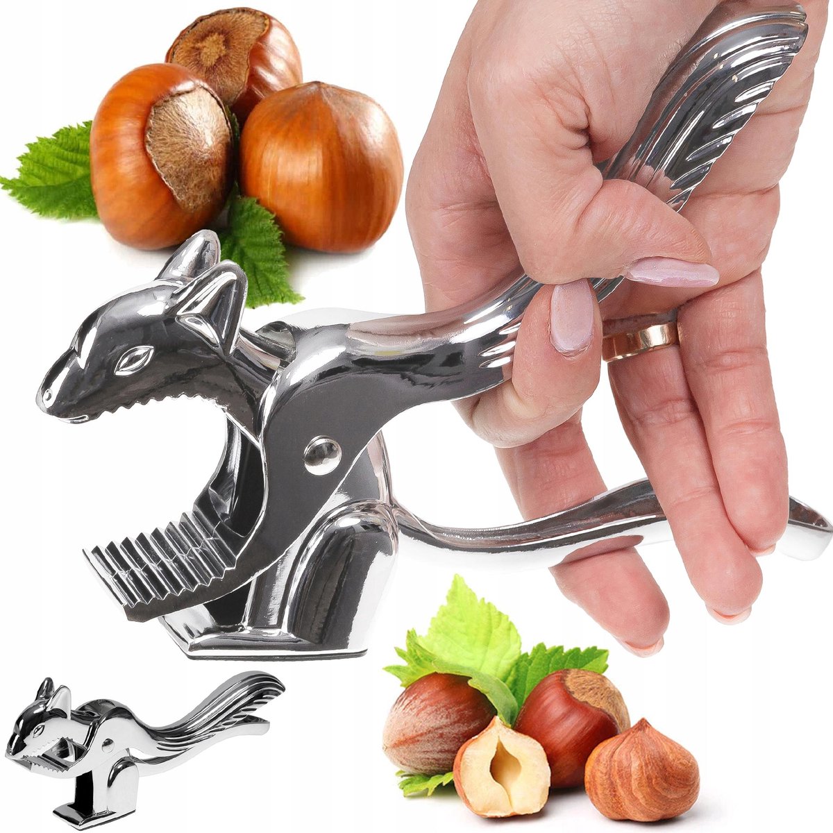 Wiewiórka Serie - Dadelkraker - Innoverend Ontwerp - Metalen Greep - Antislip